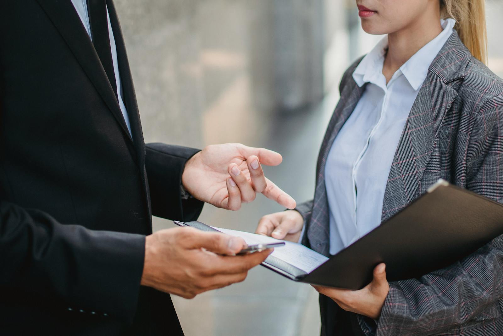 Man and Woman Negotiating